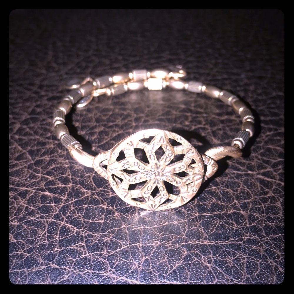 Alex and Ani Vintage Sixty-Six gold bracelet